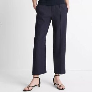 Vince. Linen Blend Tapered Pull-On Seamed Pant Coastal Navy Blue XL